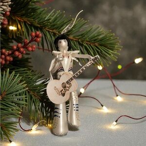 Elvis Presley Glass Christmas Ornament by Kurt Adler, Rock and Roll, Guitar Man